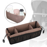Maxbell Stroller Hanging Organizer Bag Lightweight for Shopping for Snacks Water Cup Brown