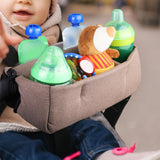 Maxbell Stroller Hanging Organizer Bag Lightweight for Shopping for Snacks Water Cup Brown