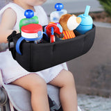 Maxbell Stroller Hanging Organizer Bag Lightweight for Shopping for Snacks Water Cup Black