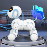 Maxbell Interactive Robotic Pet Kids Birthday Gift Interactive Robotic Toy White Dog