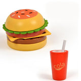Maxbell Burger Stacking Toy Simulation Kitchen Toy Set for 3 4 5 Years Old Baby Kids