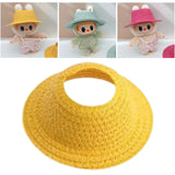 Maxbell Miniature Doll Hat Cute Soft Handmade Doll Accessories for Home Kids Yellow