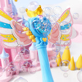 Maxbell Bubble Wand for Kids Supplies Portable Bubble Maker for Party Holiday Indoor Pink
