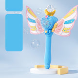 Maxbell Bubble Wand for Kids Supplies Portable Bubble Maker for Party Holiday Indoor Blue