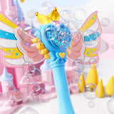 Maxbell Bubble Wand for Kids Supplies Portable Bubble Maker for Party Holiday Indoor Blue