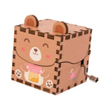 Maxbell Wooden Music Box Collectibles Musical Boxes for Birthday Festival Boys Girls Style B