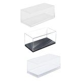 Maxbell Acrylic Display Case Storage for Collectibles Small Toys Mini Action Figures Clear Base
