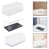 Maxbell Acrylic Display Case Storage for Collectibles Small Toys Mini Action Figures Clear Base