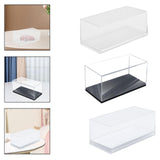 Maxbell Acrylic Display Case Storage for Collectibles Small Toys Mini Action Figures Clear Base