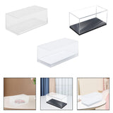 Maxbell Acrylic Display Case Storage for Collectibles Small Toys Mini Action Figures Clear Base