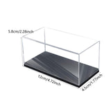 Maxbell Acrylic Display Case Storage for Collectibles Small Toys Mini Action Figures Black Base