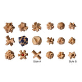 Maxbell Wooden Brain Teaser for Kids & Adults Gifts Development Coffee Table Puzzles Style A