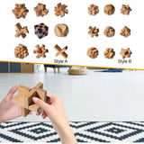 Maxbell Wooden Brain Teaser for Kids & Adults Gifts Development Coffee Table Puzzles Style A