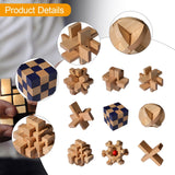 Maxbell Wooden Brain Teaser for Kids & Adults Gifts Development Coffee Table Puzzles Style A