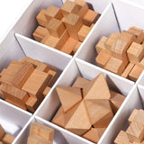 Maxbell Wooden Brain Teaser for Kids & Adults Gifts Development Coffee Table Puzzles Style A