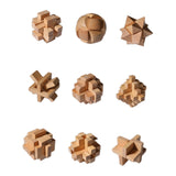 Maxbell Wooden Brain Teaser for Kids & Adults Gifts Development Coffee Table Puzzles Style B