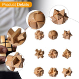 Maxbell Wooden Brain Teaser for Kids & Adults Gifts Development Coffee Table Puzzles Style B