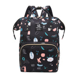 Maxbell Diaper Bag Backpack Stylish Insulated Bottle Bag Organizer for Women Holiday Black