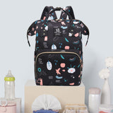 Maxbell Diaper Bag Backpack Stylish Insulated Bottle Bag Organizer for Women Holiday Black
