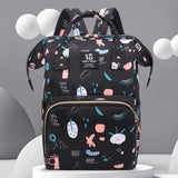 Maxbell Diaper Bag Backpack Stylish Insulated Bottle Bag Organizer for Women Holiday Black