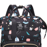 Maxbell Diaper Bag Backpack Stylish Insulated Bottle Bag Organizer for Women Holiday Black