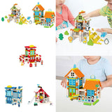 Maxbell Wooden House DIY Building Blocks Set Engineering Learning Toy Zoo