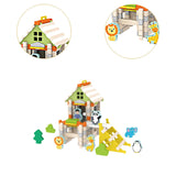 Maxbell Wooden House DIY Building Blocks Set Engineering Learning Toy Zoo