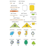 Maxbell Wooden House DIY Building Blocks Set Engineering Learning Toy Zoo