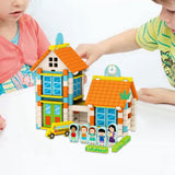Maxbell Wooden House DIY Building Blocks Set Engineering Learning Toy School