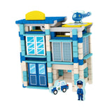 Maxbell Wooden House DIY Building Blocks Set Engineering Learning Toy Police Station