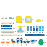 Maxbell Wooden House DIY Building Blocks Set Engineering Learning Toy Police Station