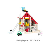 Maxbell Wooden House DIY Building Blocks Set Engineering Learning Toy Farm