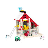 Maxbell Wooden House DIY Building Blocks Set Engineering Learning Toy Farm
