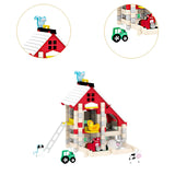 Maxbell Wooden House DIY Building Blocks Set Engineering Learning Toy Farm