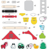 Maxbell Wooden House DIY Building Blocks Set Engineering Learning Toy Farm