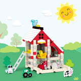 Maxbell Wooden House DIY Building Blocks Set Engineering Learning Toy Farm