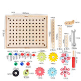 Maxbell Wooden Gears Toys Building Blocks for Boys and Girls 2 3 4 5 Years Old Party