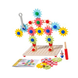 Maxbell Wooden Gears Toys Building Blocks for Boys and Girls 2 3 4 5 Years Old Party