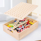 Maxbell Wooden Gears Toys Building Blocks for Boys and Girls 2 3 4 5 Years Old Party