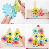Maxbell Wooden Gears Toys Building Blocks for Boys and Girls 2 3 4 5 Years Old Party