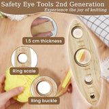 Maxbell Doll Safety Eye Tool Toy Wooden Multiple Hole Diameter Amigurumi Eye Install