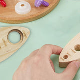 Maxbell Doll Safety Eye Tool Toy Wooden Multiple Hole Diameter Amigurumi Eye Install