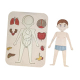 Maxbell Body Puzzle for Kids Wooden Toy Jigsaw for Boys Girls Preschool Learning Toy