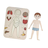 Maxbell Body Puzzle for Kids Wooden Toy Jigsaw for Boys Girls Preschool Learning Toy