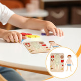 Maxbell Body Puzzle for Kids Wooden Toy Jigsaw for Boys Girls Preschool Learning Toy