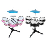 Maxbell Kids Drum Set Compact Jazz Drum Kit for Boys Girls Concert Stage Performance Pink