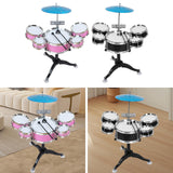 Maxbell Kids Drum Set Compact Jazz Drum Kit for Boys Girls Concert Stage Performance Pink