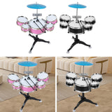 Maxbell Kids Drum Set Compact Jazz Drum Kit for Boys Girls Concert Stage Performance Pink
