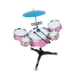 Maxbell Kids Drum Set Compact Jazz Drum Kit for Boys Girls Concert Stage Performance Pink