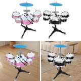 Maxbell Kids Drum Set Compact Jazz Drum Kit for Boys Girls Concert Stage Performance Pink